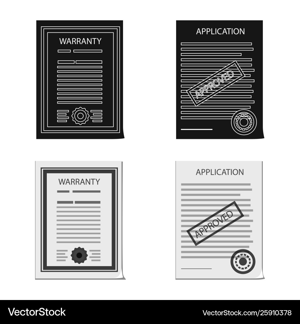 Isolated object form and document logo Vector Image