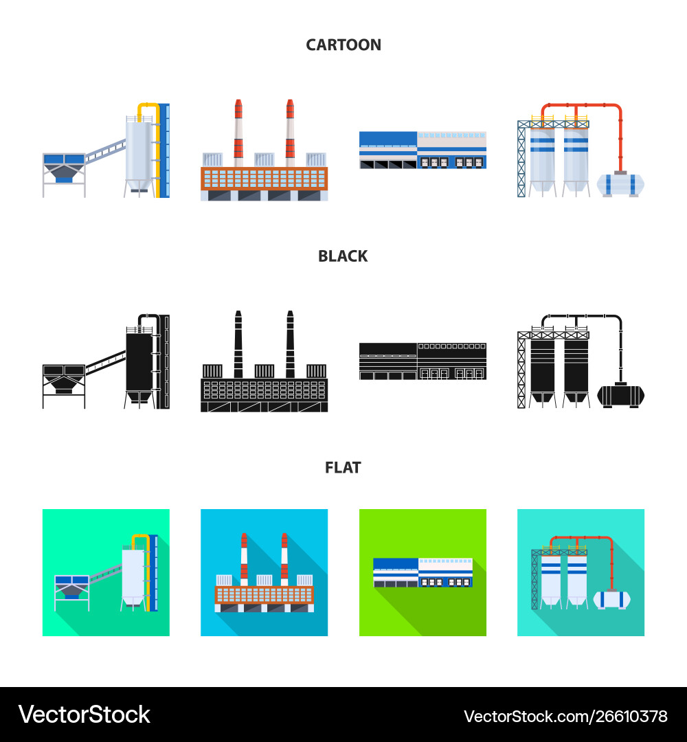 Isolated object production and structure sign Vector Image