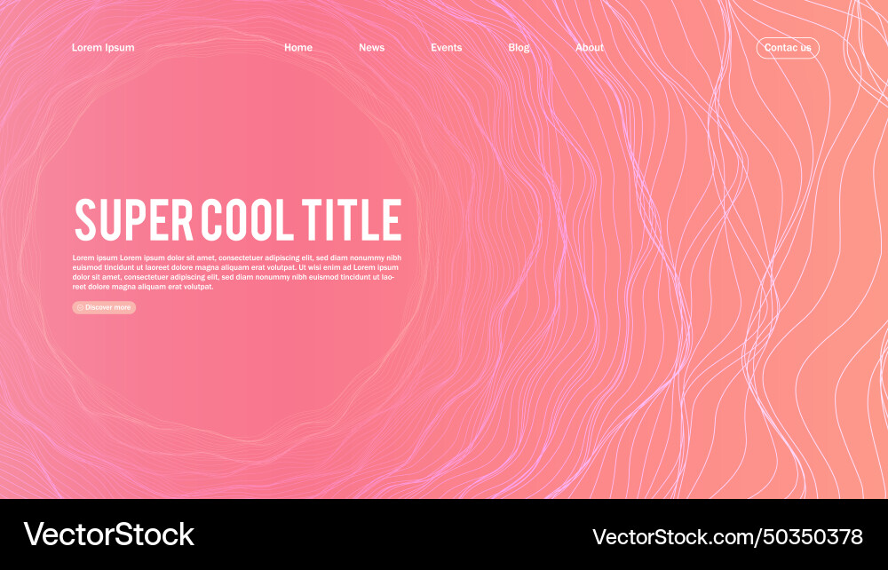 Landing page abstract design with sphere element Landing page abstract design with sphere element vector image