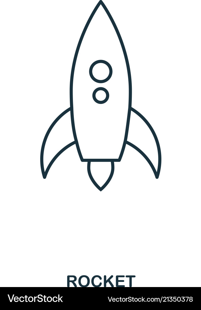 Rocket icon outline style design ui vector image