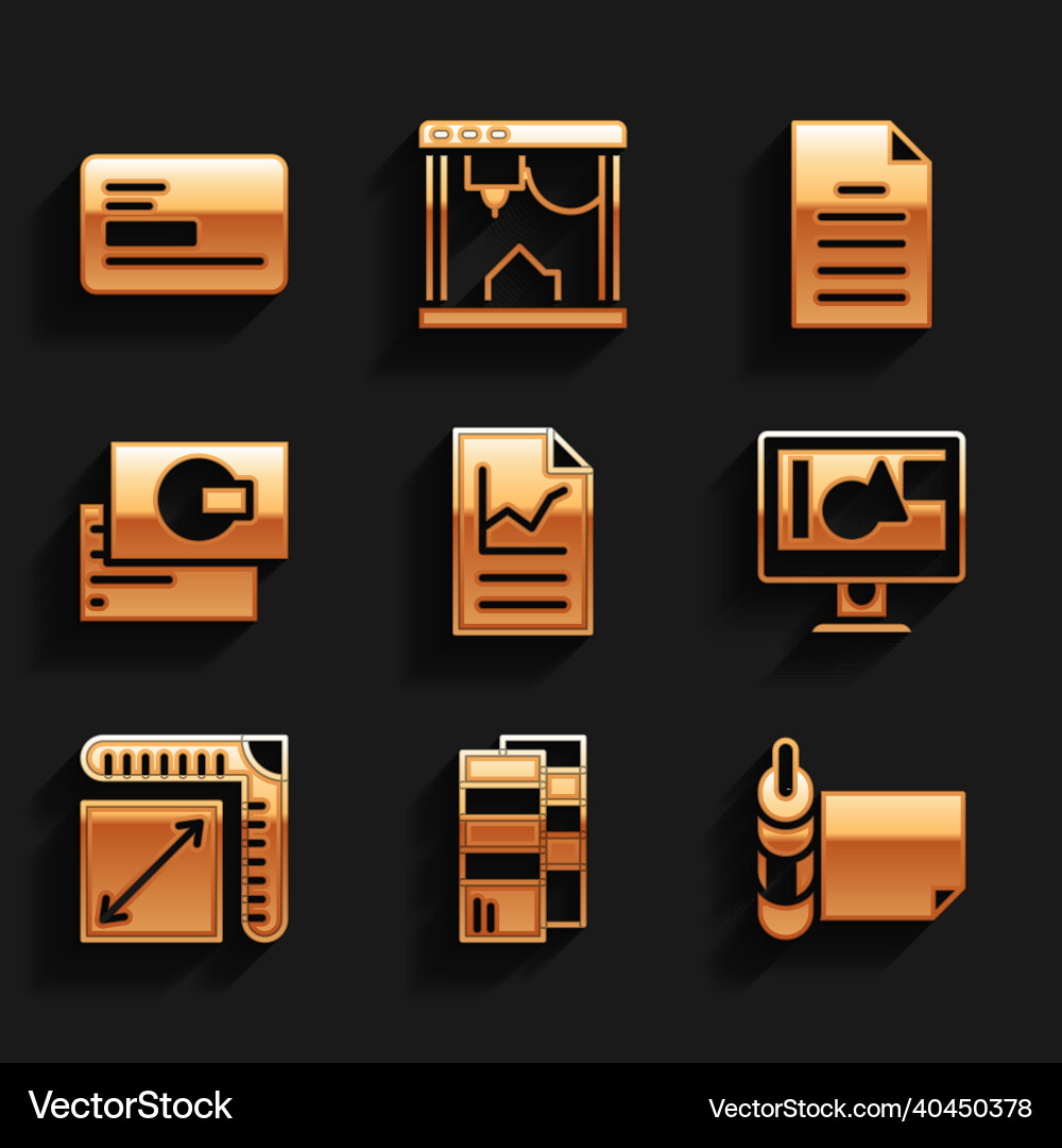 Set document with graph chart pantone roll Set document with graph chart pantone roll vector image