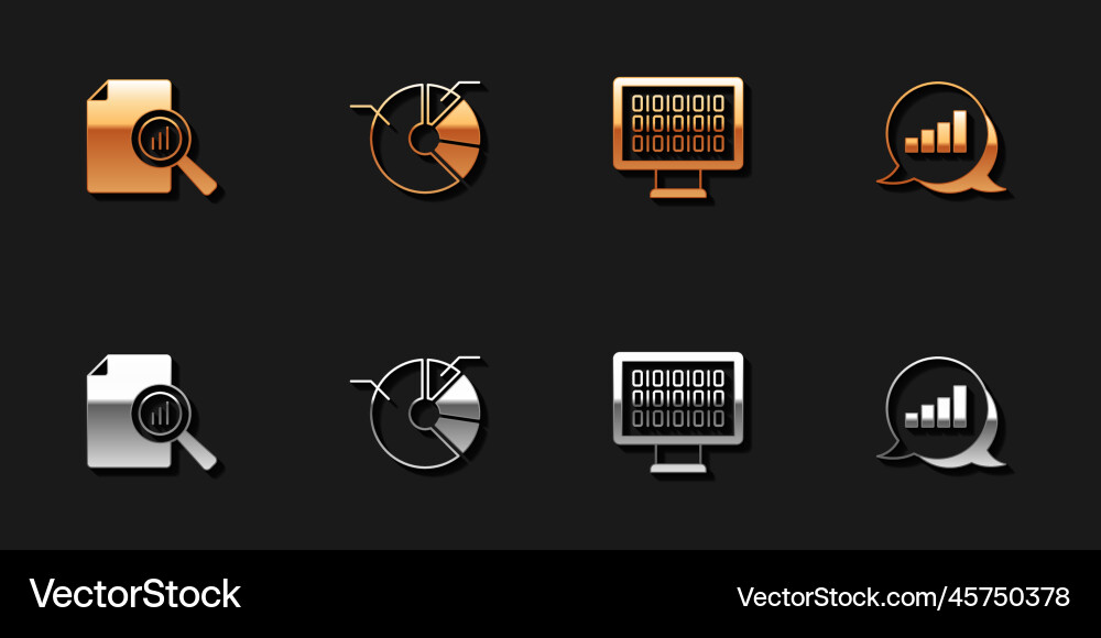 Set document with graph chart pie infographic Set document with graph chart pie infographic vector image