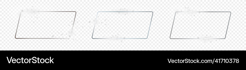 Silver glowing rounded rectangular shape frame Silver glowing rounded rectangular shape frame vector image
