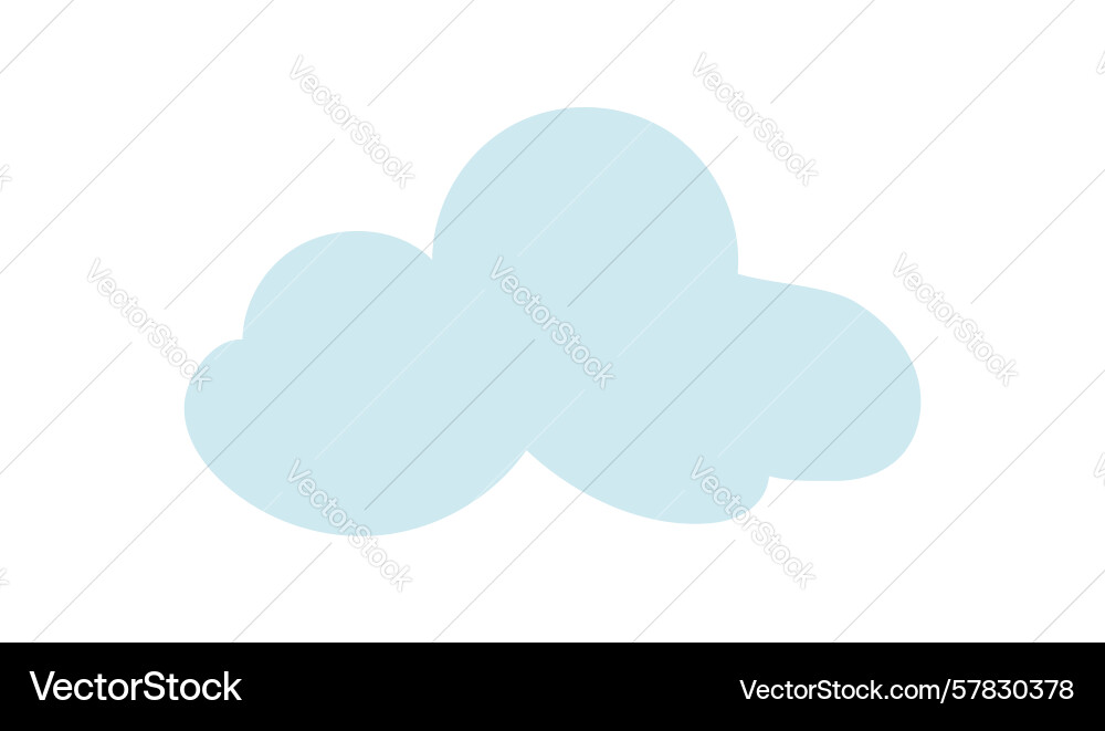 Simple cloud character in flat style vector image