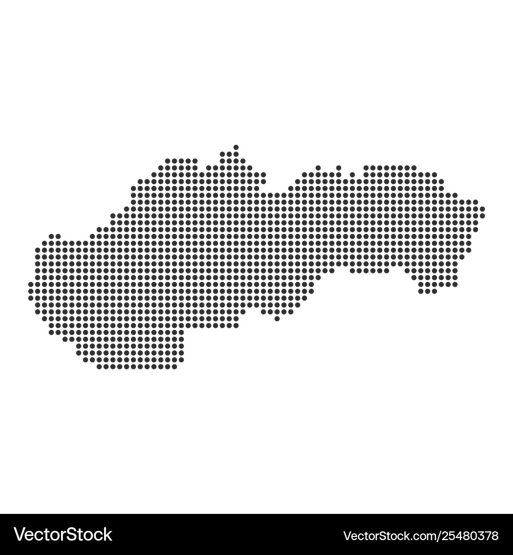 Slovakia Dot Map Royalty Free Vector Image Vectorstock
