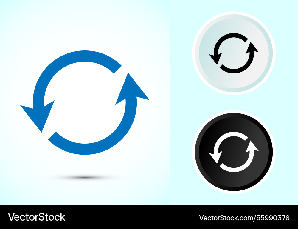 Sync processing icon design synchronization Sync processing icon design synchronization vector image