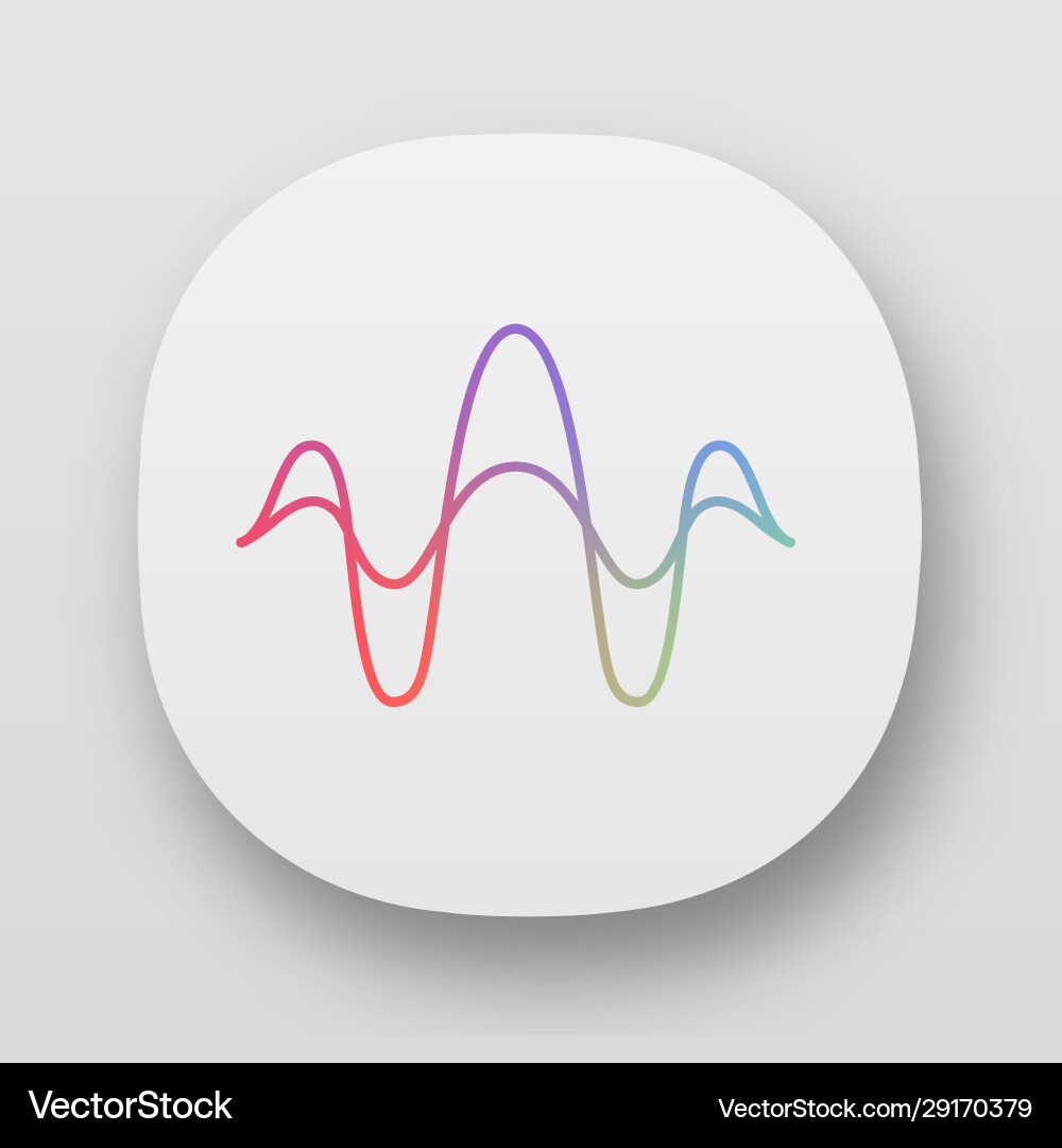 Abstrakte überlappende Wellen App-Icon uiux user Abstrakte überlappende Wellen App-Icon uiux user vektorbild