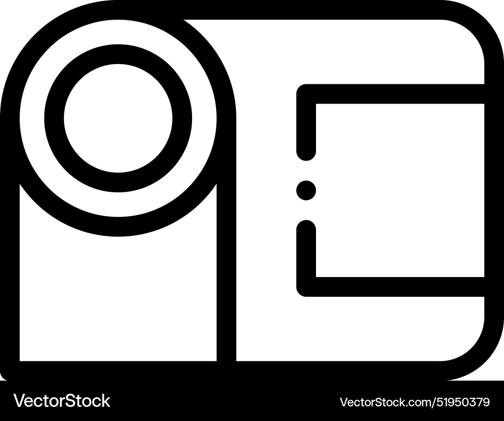 Camera icon thin linear style design isolated Vector Image