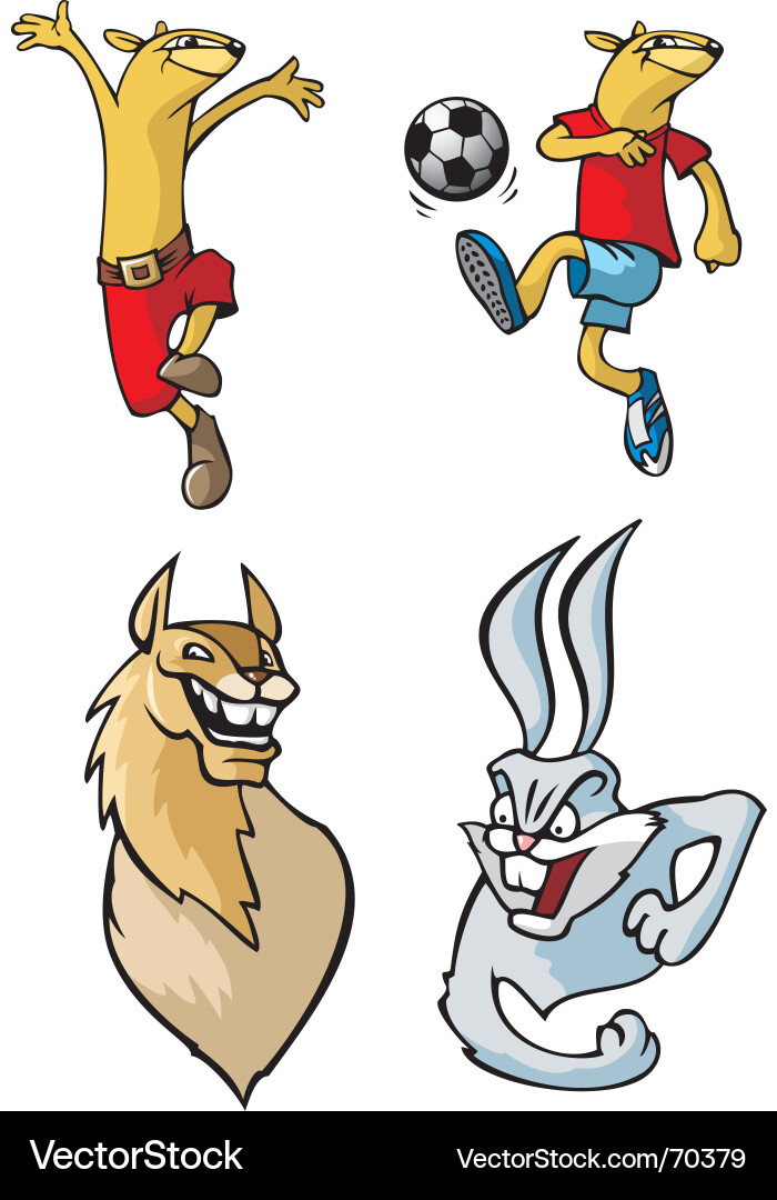 Cartoon animals vector image