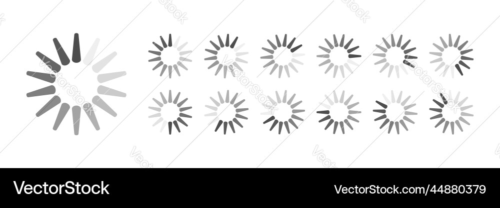 Circular loading buffering icons Vector Image