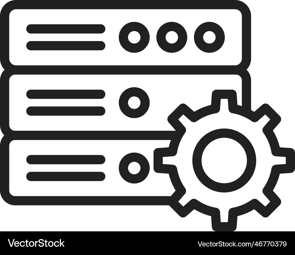 Database settings icon image suitable vector image