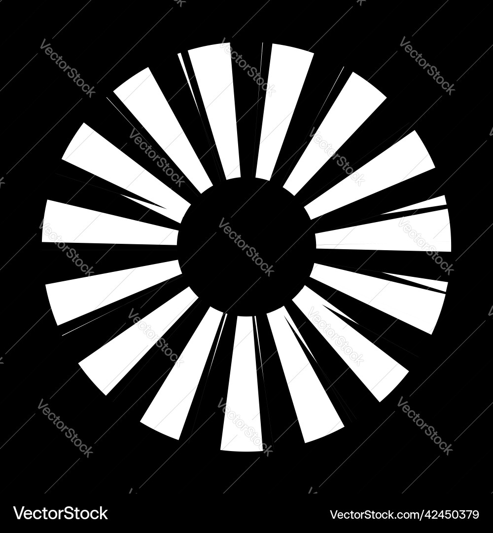 Geometric circle element with dashed lines radial Geometric circle element with dashed lines radial Vector Image