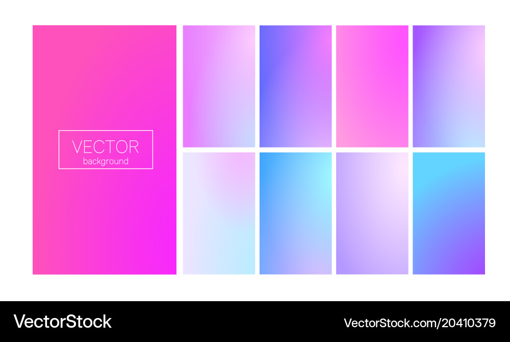 Gradient Color Set - Abstract Backgrounds vector image