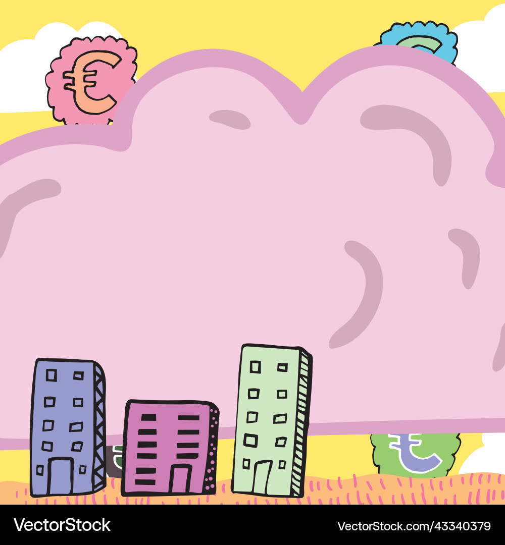 Important message written in shape of cloud Important message written in shape of cloud vector image