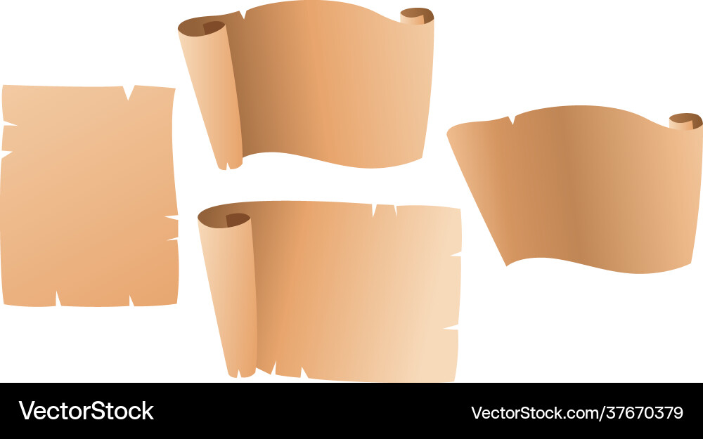 Isolated parchment scroll Isolated parchment scroll vector image