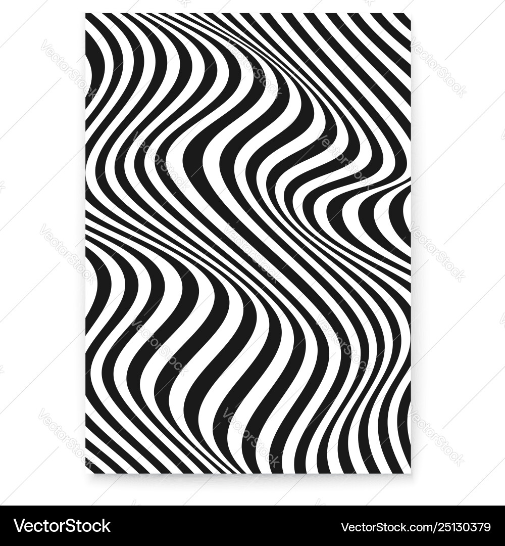 Layout with wavy lines abstract twisted duotone Vector Image