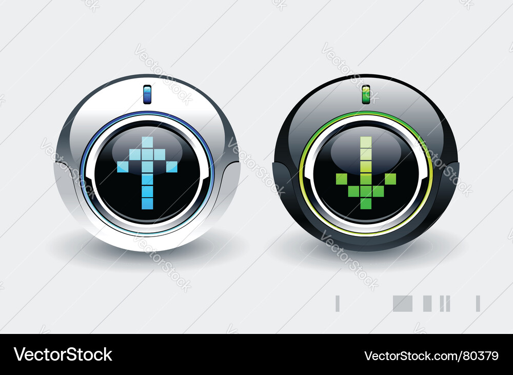 Modern Glossy Tech Buttons vector image