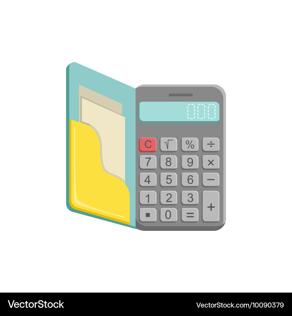 Old-school calculator with buttons Vector Image