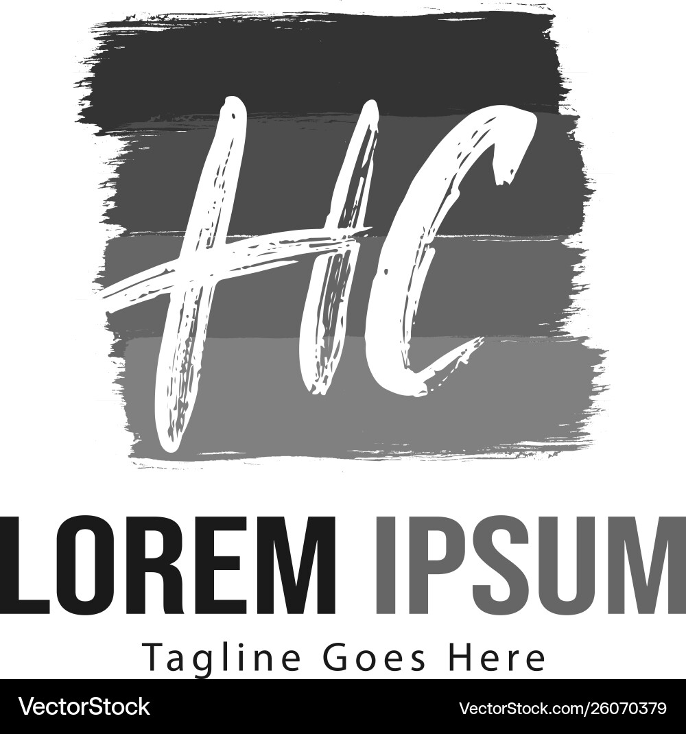 Original hc Logovorlage mit modernem Rahmen Original hc Logovorlage mit modernem Rahmen vektorbild