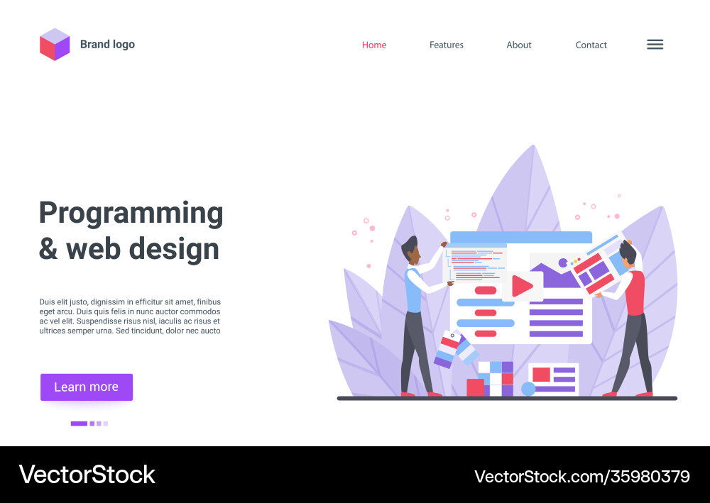 Programmierung Webdesign Landing Page Programmierer Programmierung Webdesign Landing Page Programmierer vektorbild