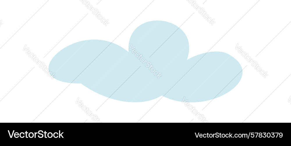 Simple cloud character in flat style Simple cloud character in flat style vector image