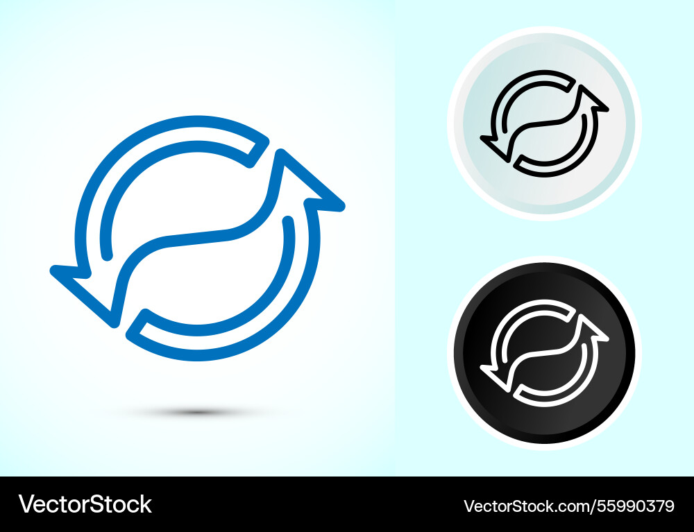 Sync processing icon design synchronization Sync processing icon design synchronization vector image