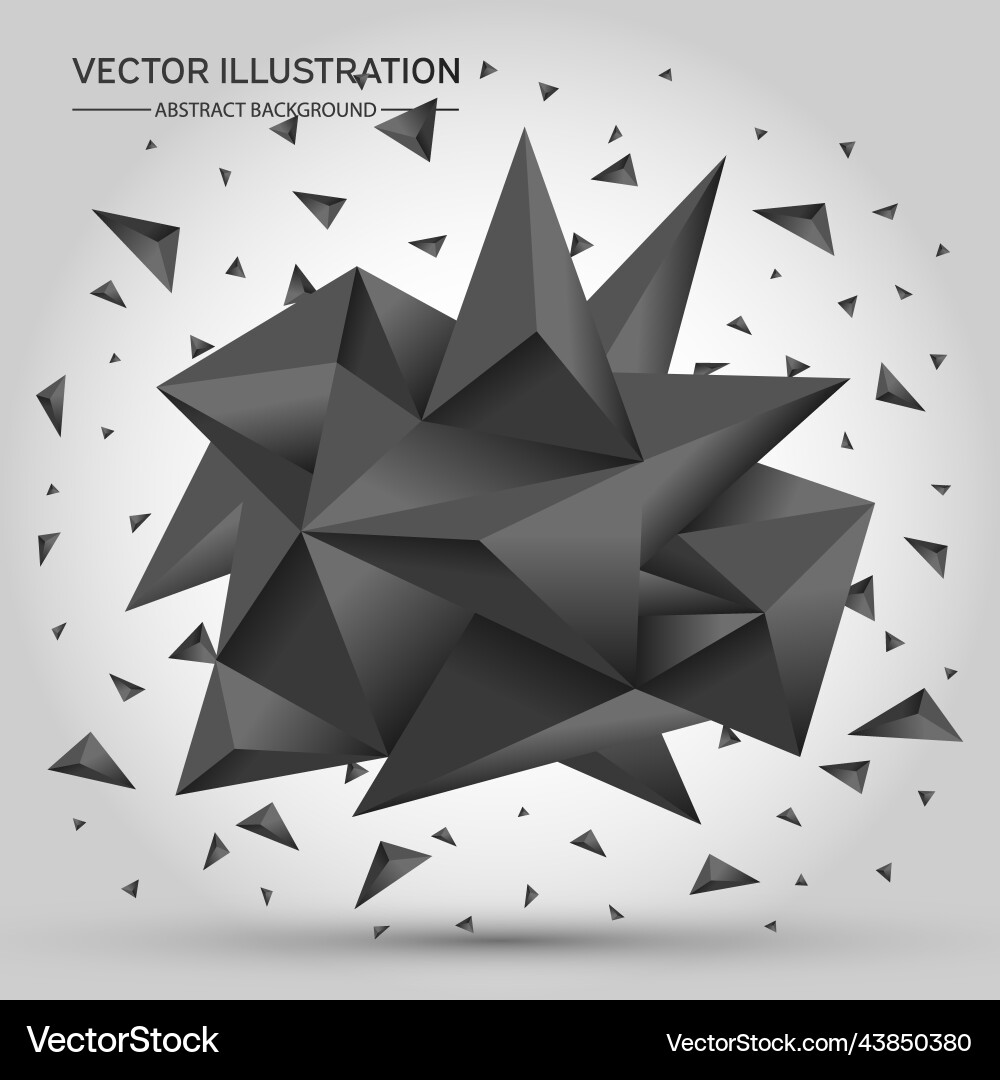 3d low polygon geometry background abstract Vector Image