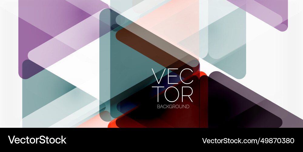 Abstract background color transparent triangles Vector Image