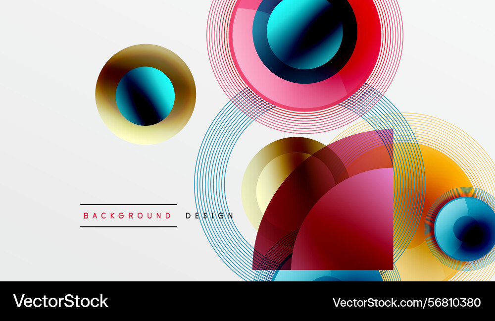 Abstract colorful circles lines create modern Abstract colorful circles lines create modern vector image