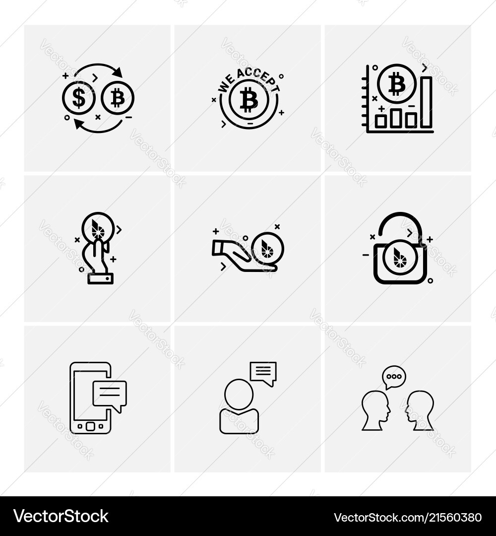 Bit coin crypto currency graph chart lock Vector Image