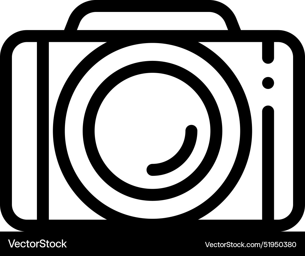 Camera icon thin linear style design isolated Camera icon thin linear style design isolated Vector Image