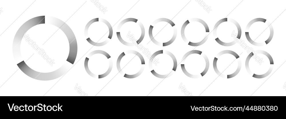 Circular loading buffering icons Circular loading buffering icons vector image