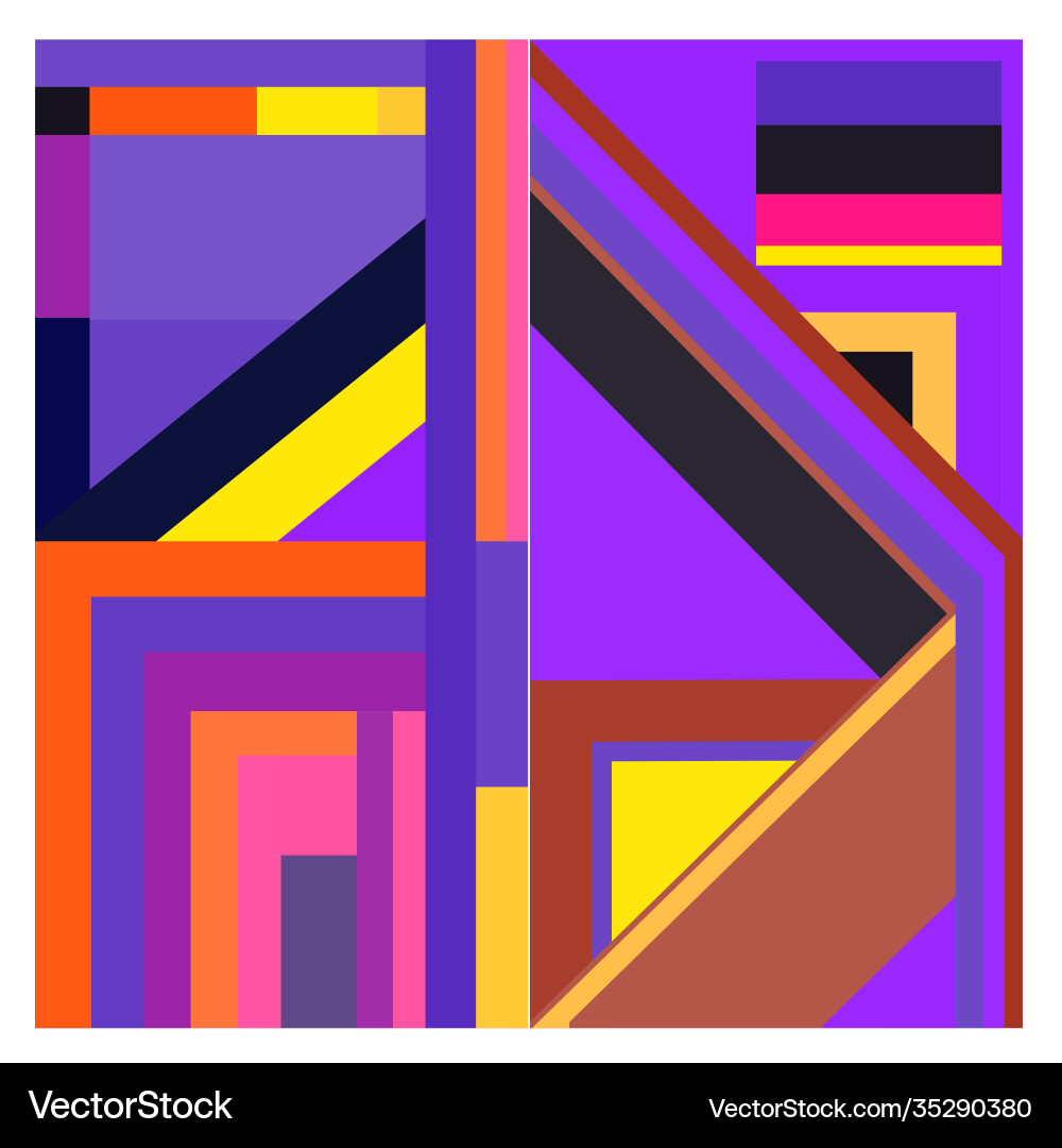 Colorful geometric and curve background pattern Vector Image