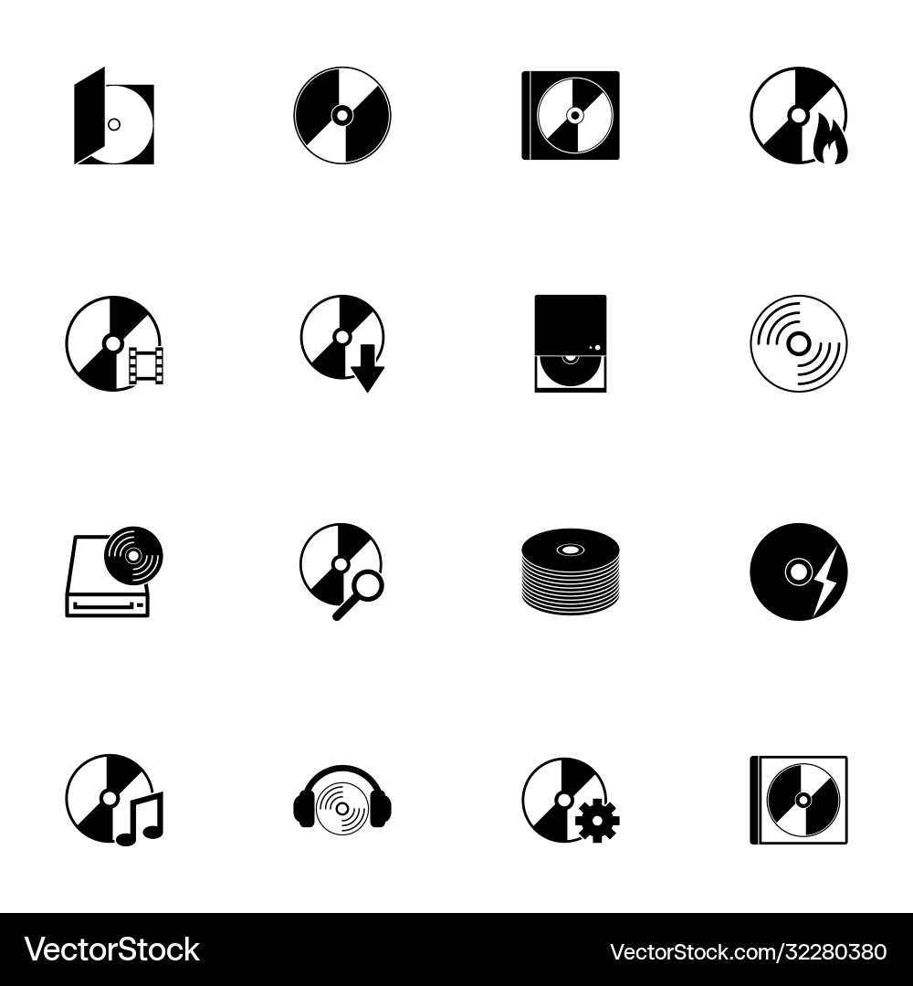 Compact disk icon - expand to any size change Compact disk icon - expand to any size change vector image