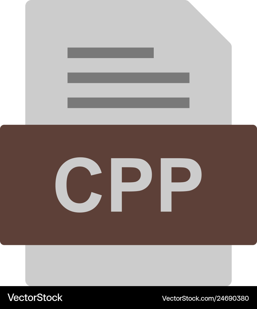 Cpp Datei Dokument Symbol vektorbild