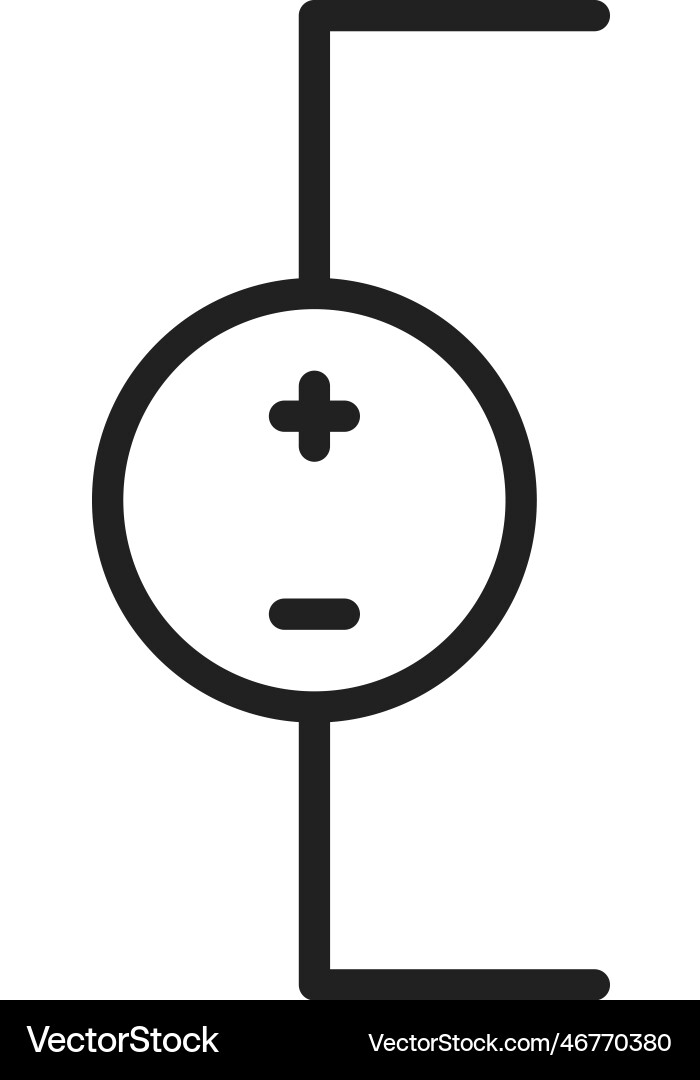 Dc voltage source icon image suitable Vector Image