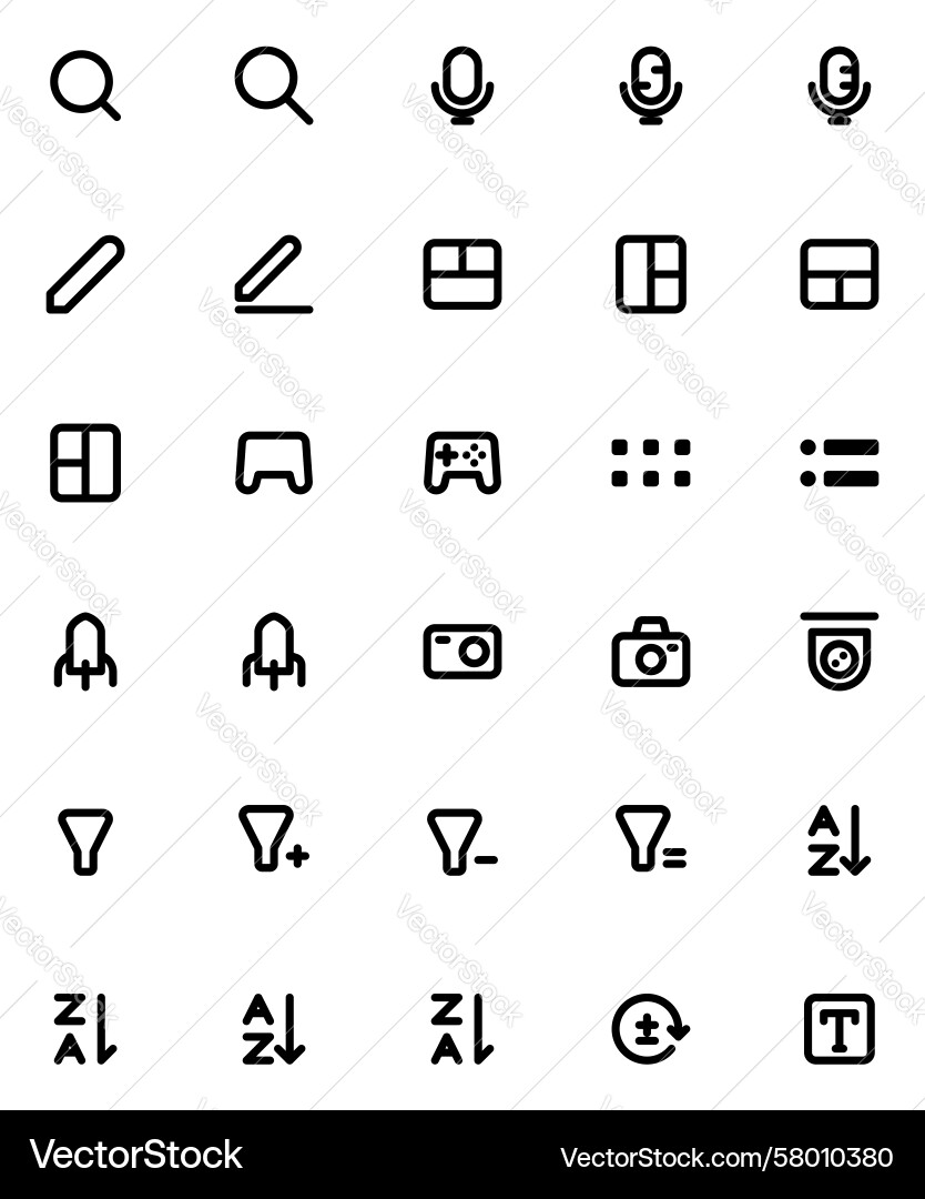 Expanded Line Random UI Icon - Version 7 Vector Image