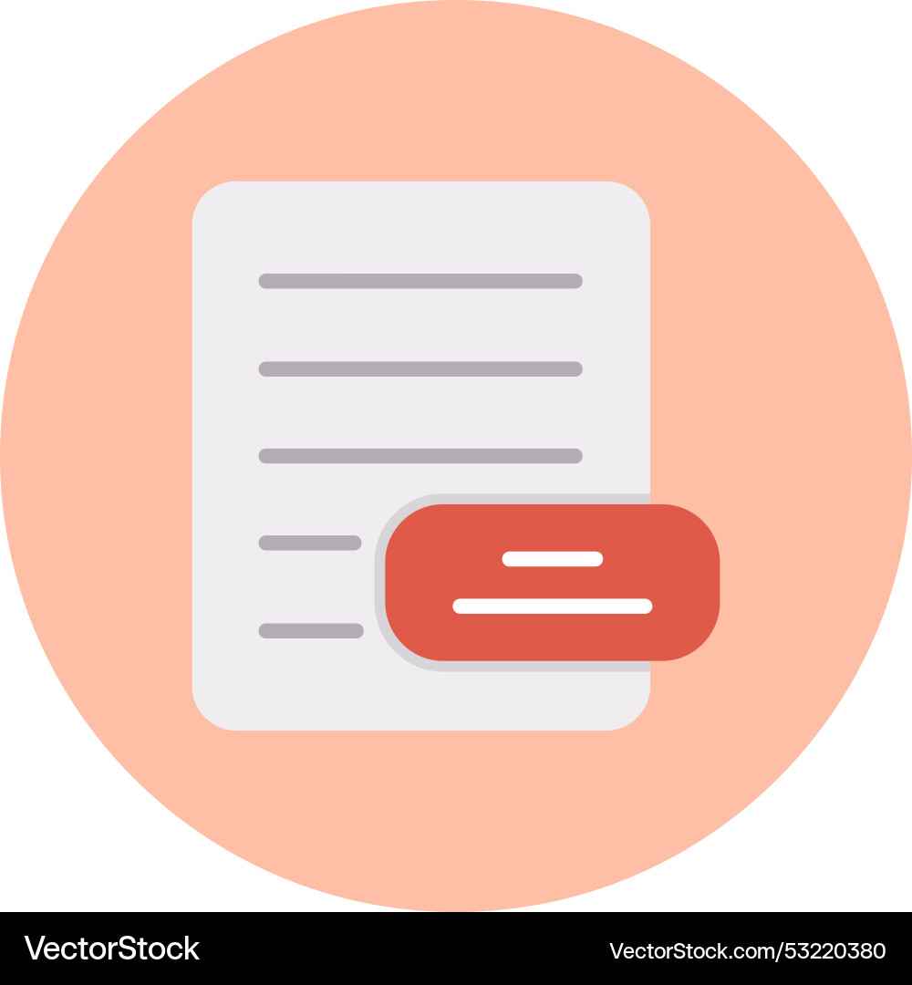File format flat circle icon Vector Image