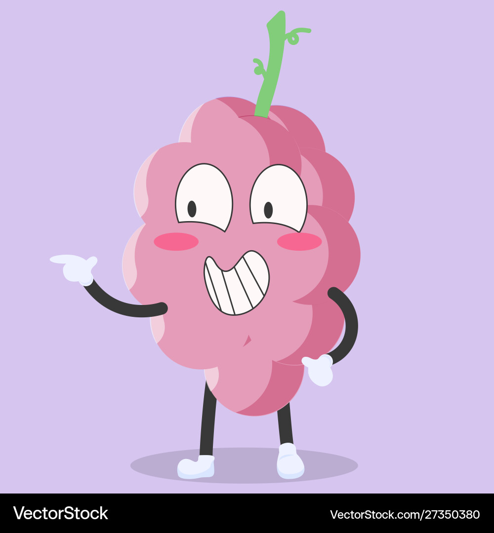 Funny grape characters with happy expressions Funny grape characters with happy expressions vector image