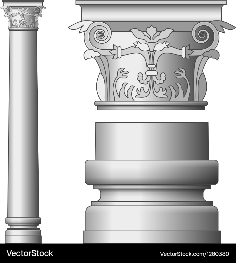 Greek Column Icon Vector Image
