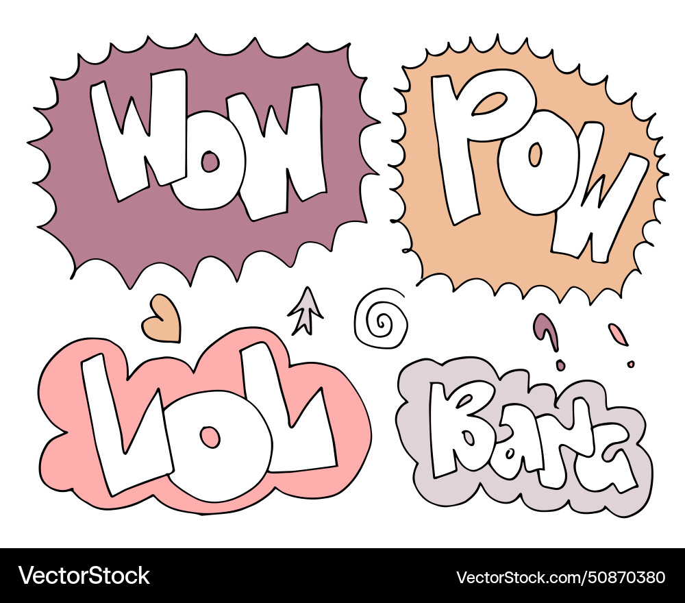 Handdrawn arrows borders set with handwritten Handdrawn arrows borders set with handwritten Vector Image