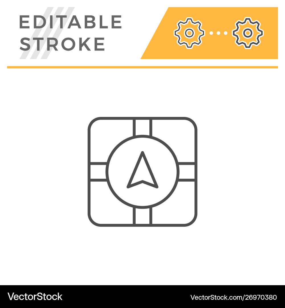 Navigation editable stroke line icon Navigation editable stroke line icon vector image