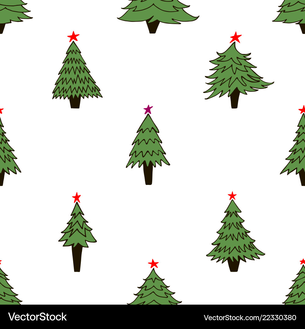 New year tree pattern vector image