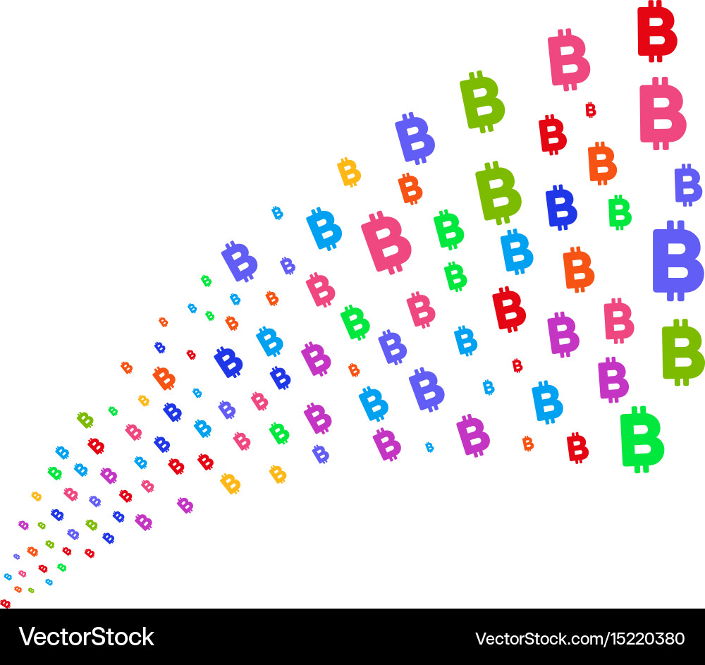 Source stream of bitcoin Vector Image