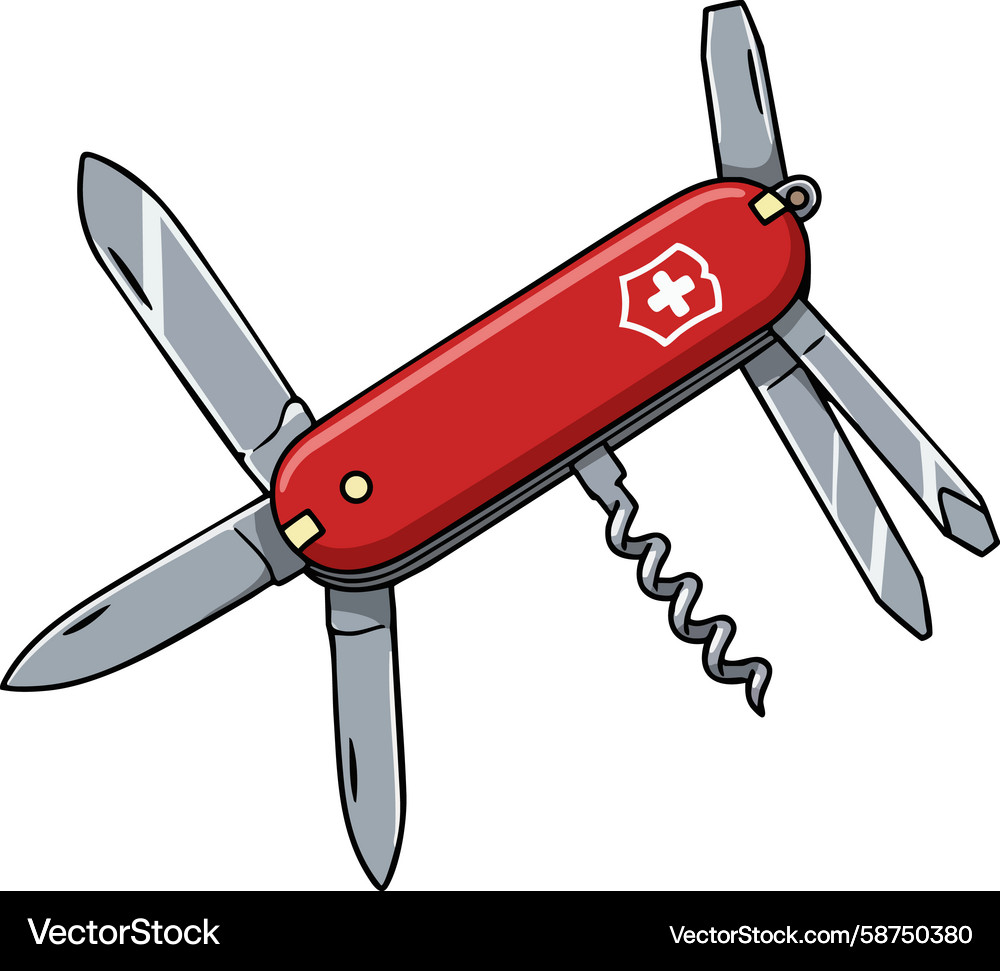 Swiss Army Knife Multitool Vector Image
