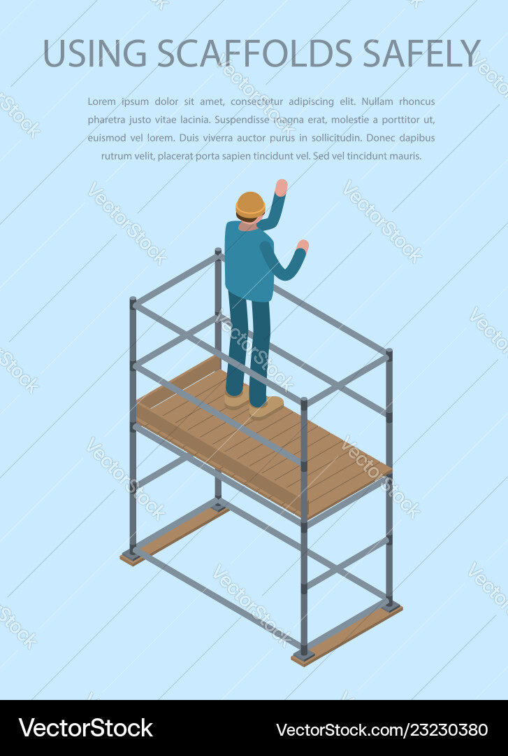 Using scaffolds safely concept background Using scaffolds safely concept background vector image