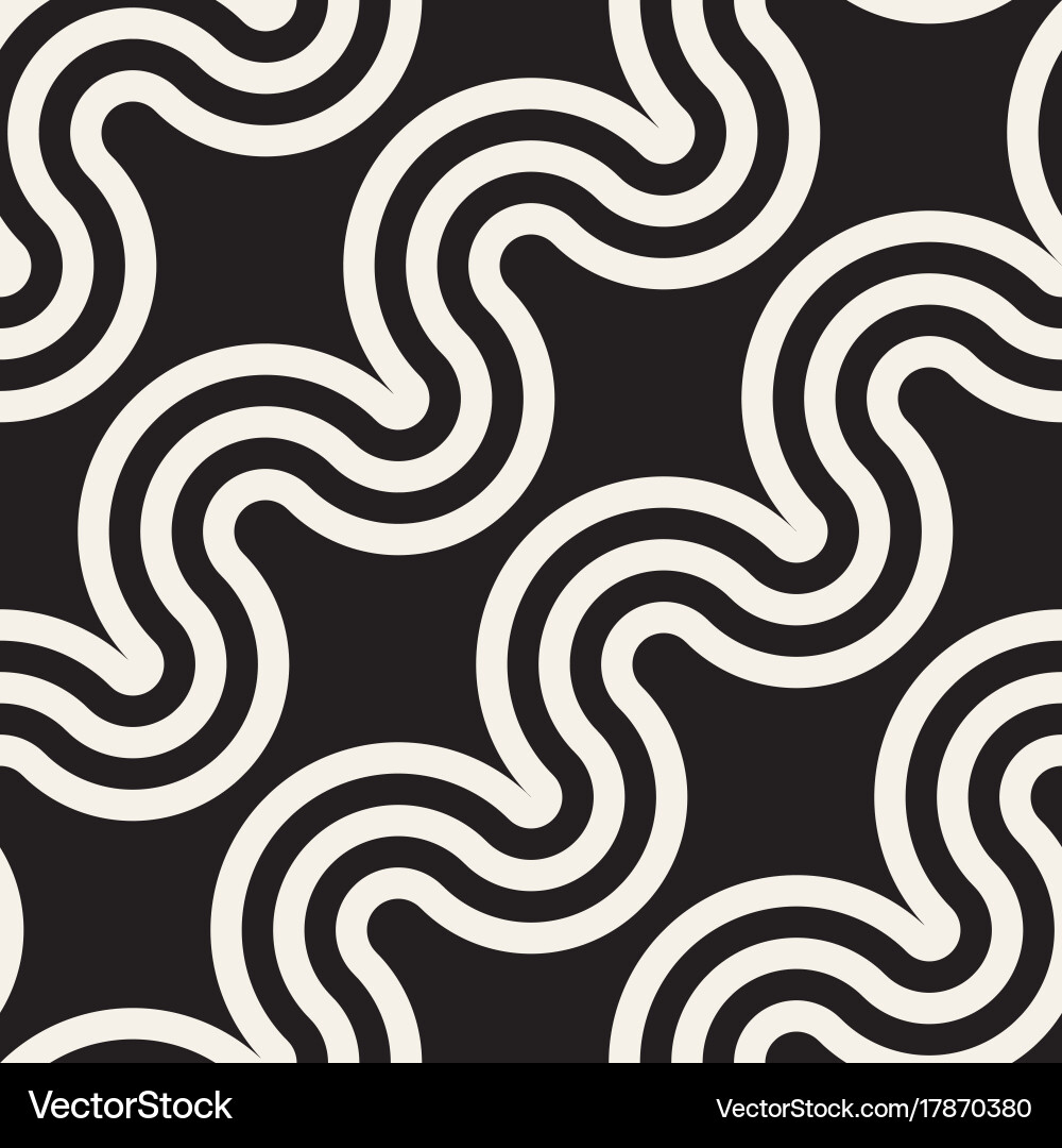 Wavy Line Repeating Pattern Vector Image