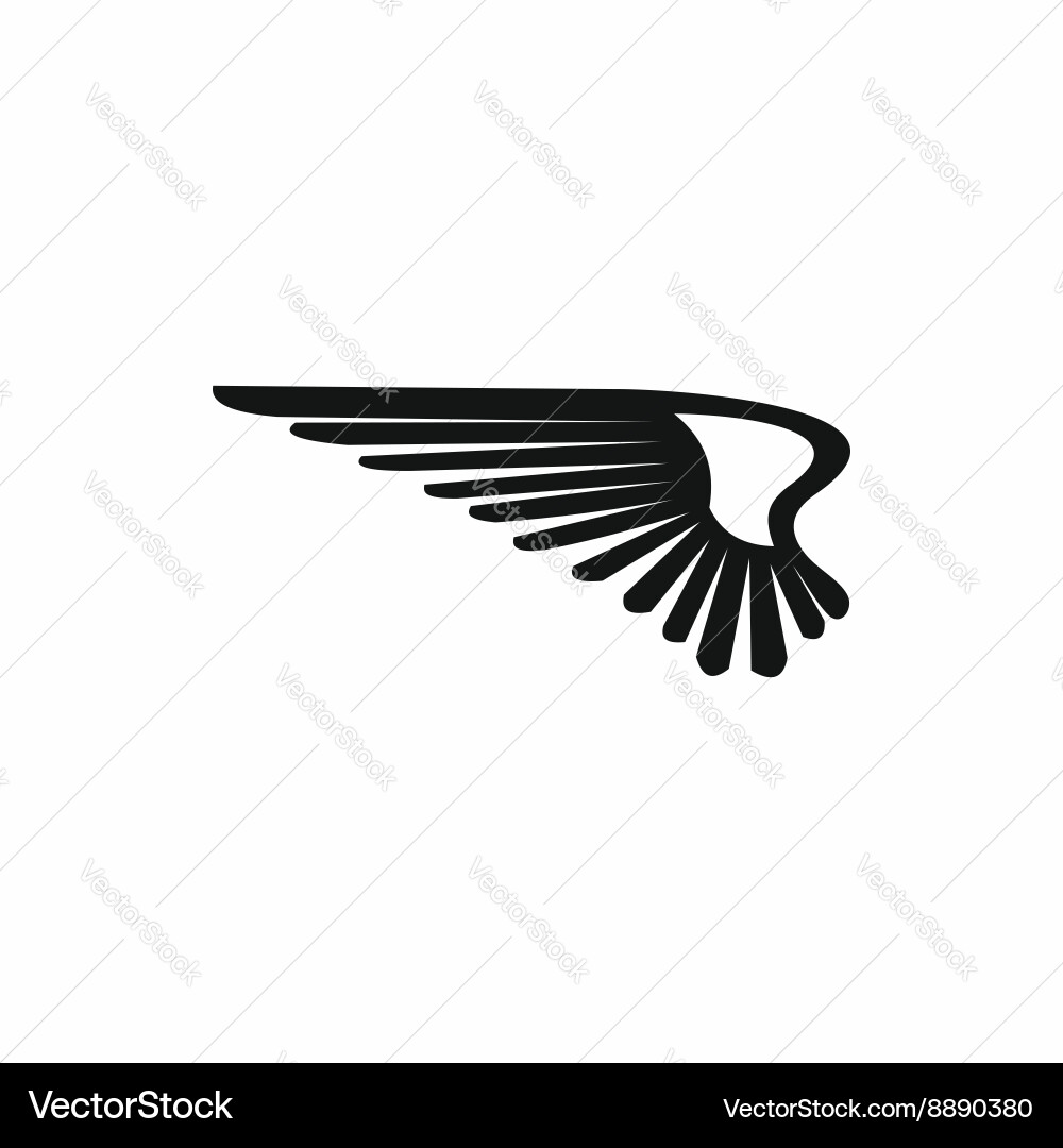 Wing icon in simple style Vector Image