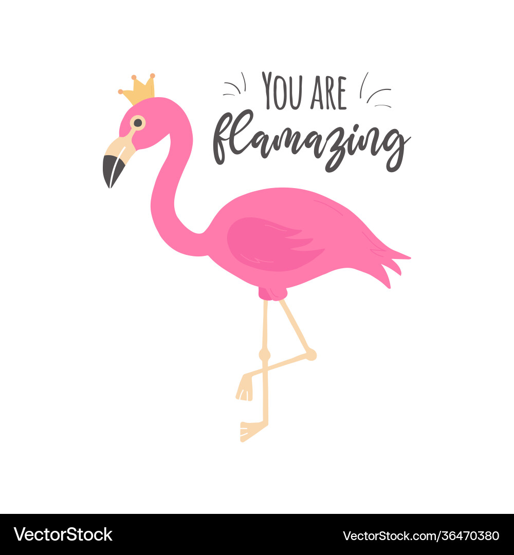 You are flamazing cute drawing You are flamazing cute drawing vector image