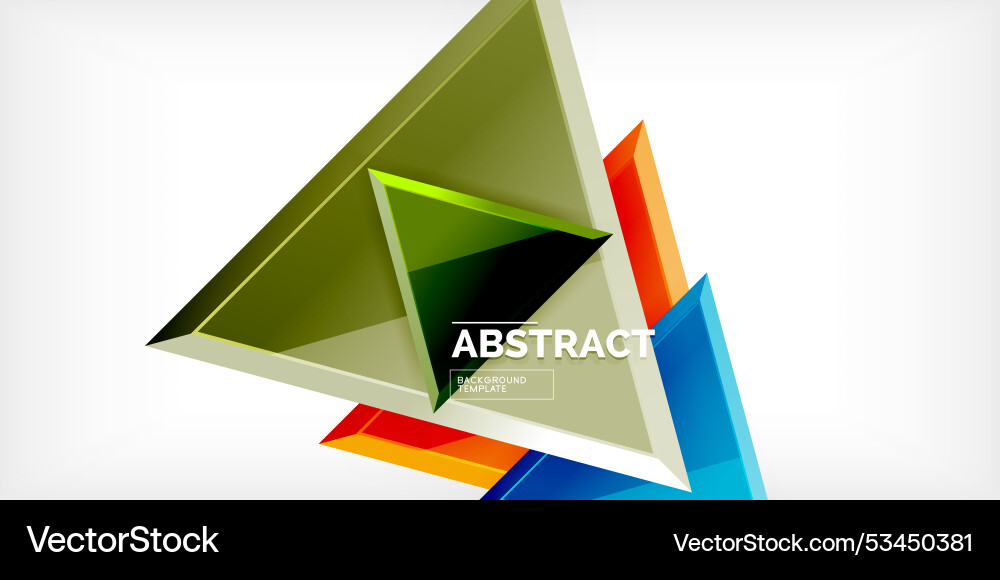 Abstract background - colorful triangles with 3d Abstract background - colorful triangles with 3d vector image
